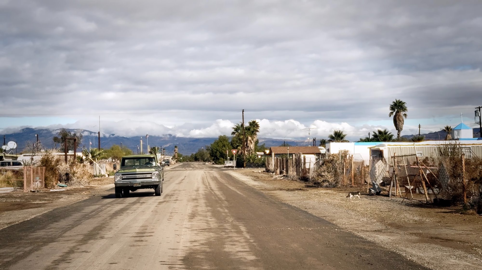 Desert town road